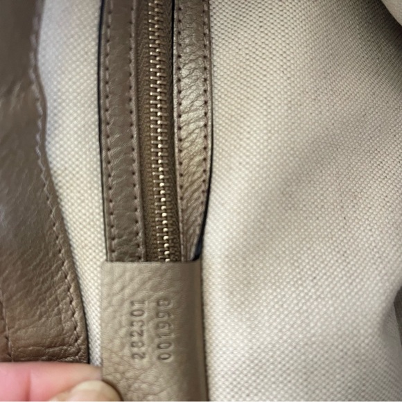 Gucci Bella Flap 2-Way Satchel GG Canvas Gold Leather - Picture 10 of 16